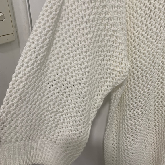 AUTOGRAPH white loose knit long sleeve sweater Sz XL - Picture 4 of 9